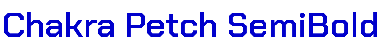 Chakra Petch SemiBold шрифт